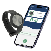 Dispositif d’alerte Bluetooth PTI - DATI connecté à son application de supervision : e-B10 et e-CONNECT