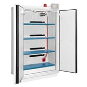 Armoire de sécurité : Stockage et la charge de batteries lithium-ion