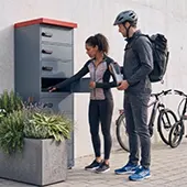 Armoire de sécurité : Stockage et la charge de batteries lithium-ion en extérieur